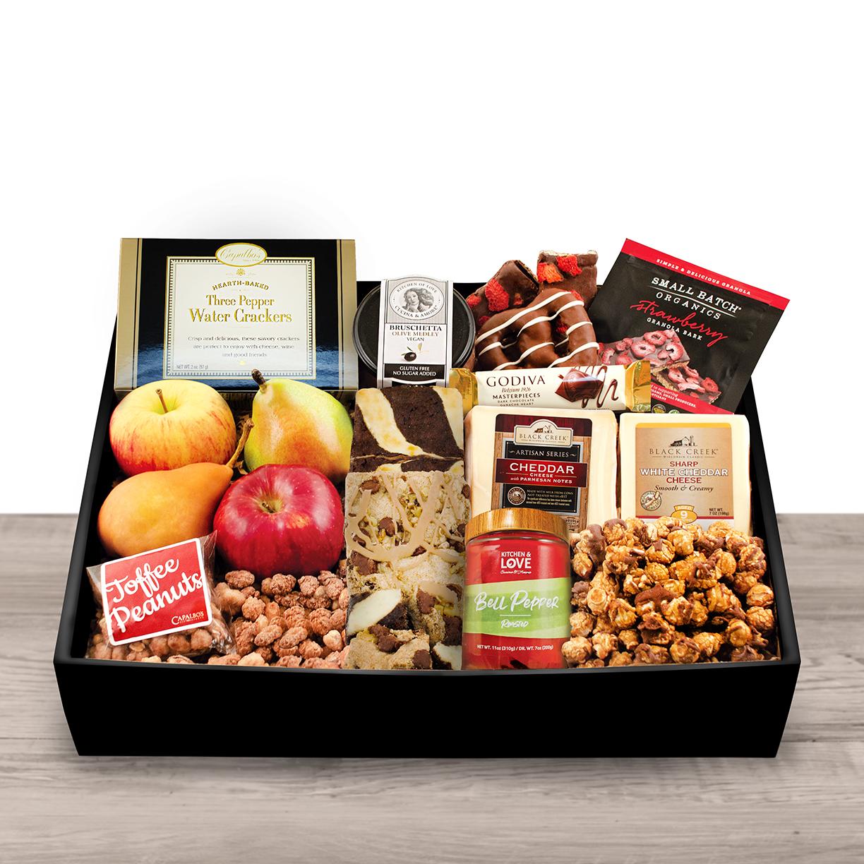 Showstopper Fruit & Gourmet Gift Box By Capalbo's Gift Baskets , Fruit Gift Baskets , Gift Baskets Delivered