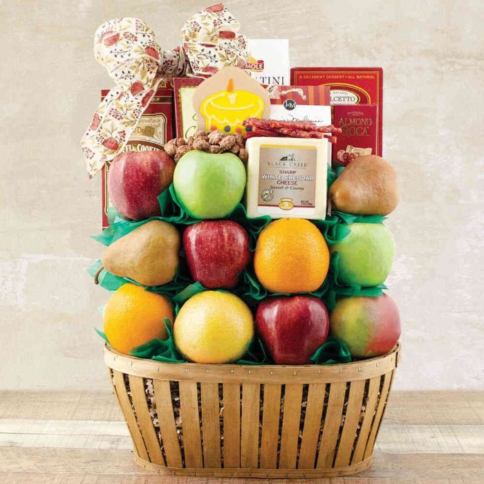 Capalbos Birthday Greetings Fruit Gift Basket Option 1